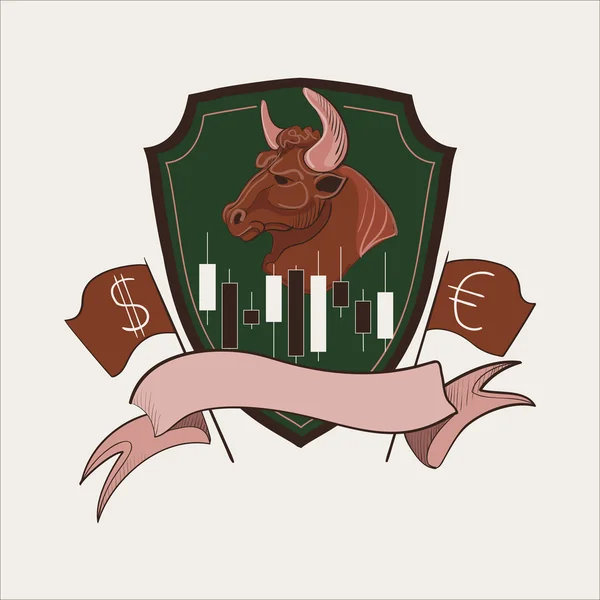 Финансы Форекс этикетки логотип Стоковый Вектор