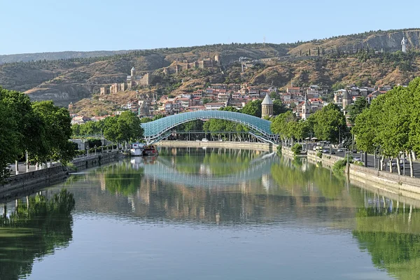 Пешеходный мост мира в Тбилиси, Грузия Стоковое Изображение