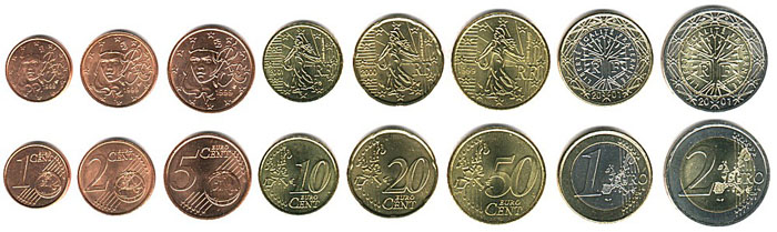 Монеты Евро в Франции