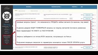Продать запчасти через Биржу Запросов частным лицам от Ferio ru