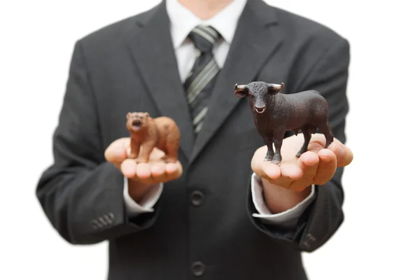 Понятие фондового рынка быка. положительная тенденция на фондовой бирже Лицензионные Стоковые Изображения