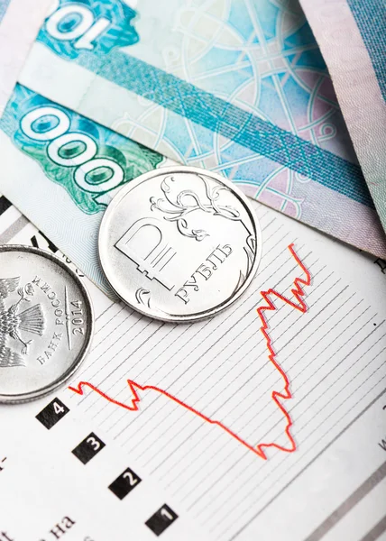 Обменный курс рубля Стоковое Изображение
