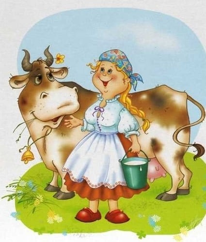 доение коровы